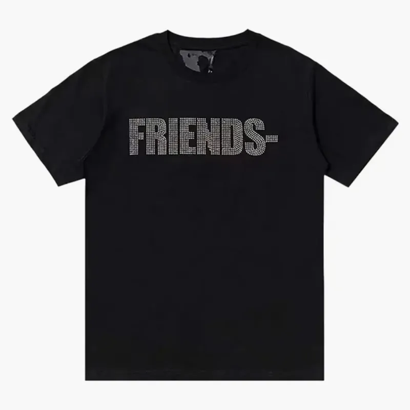Vlone Friends Rhinstone T-Shirt Black