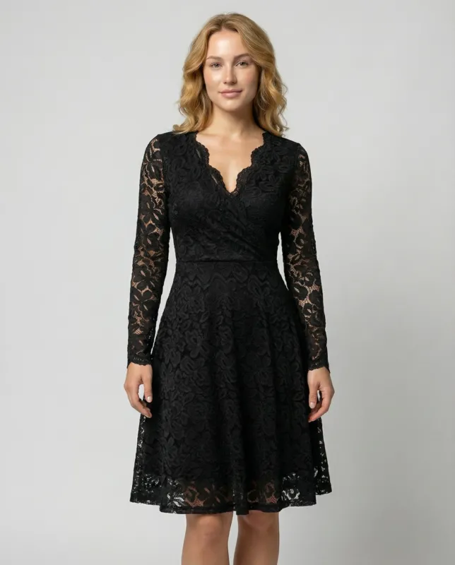Elegantes Spitzenkleid Damen – Élara