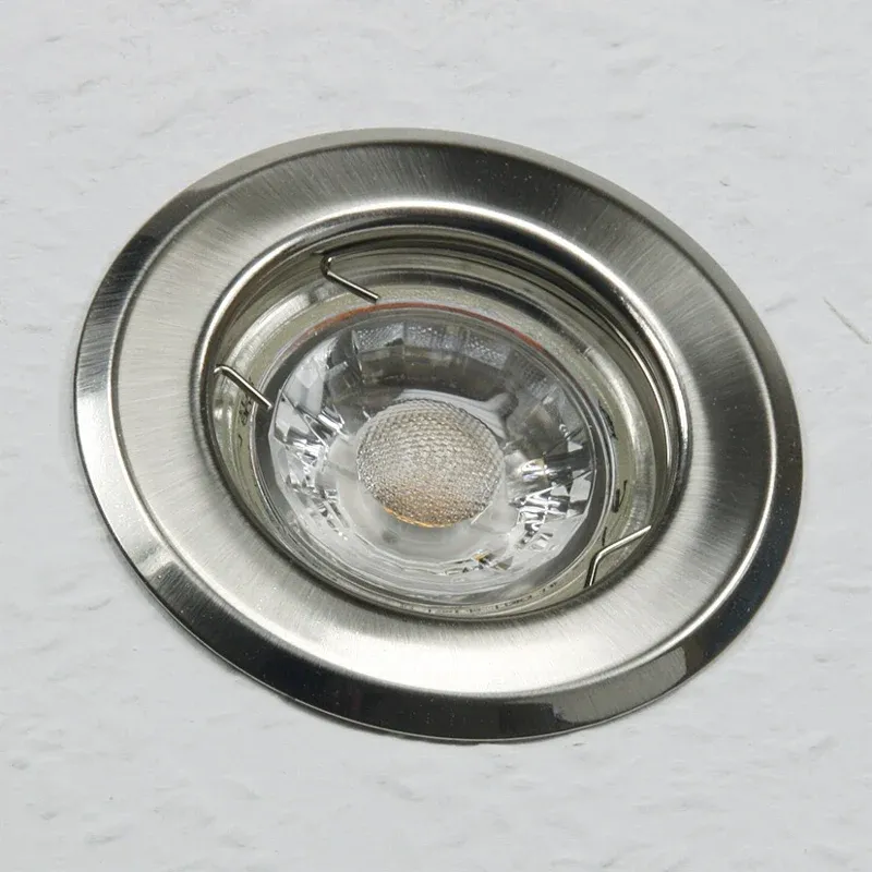 Decken-Einbaustrahler "SR80" chrom-matt starr, Ø80mm, für 50mm Lampen