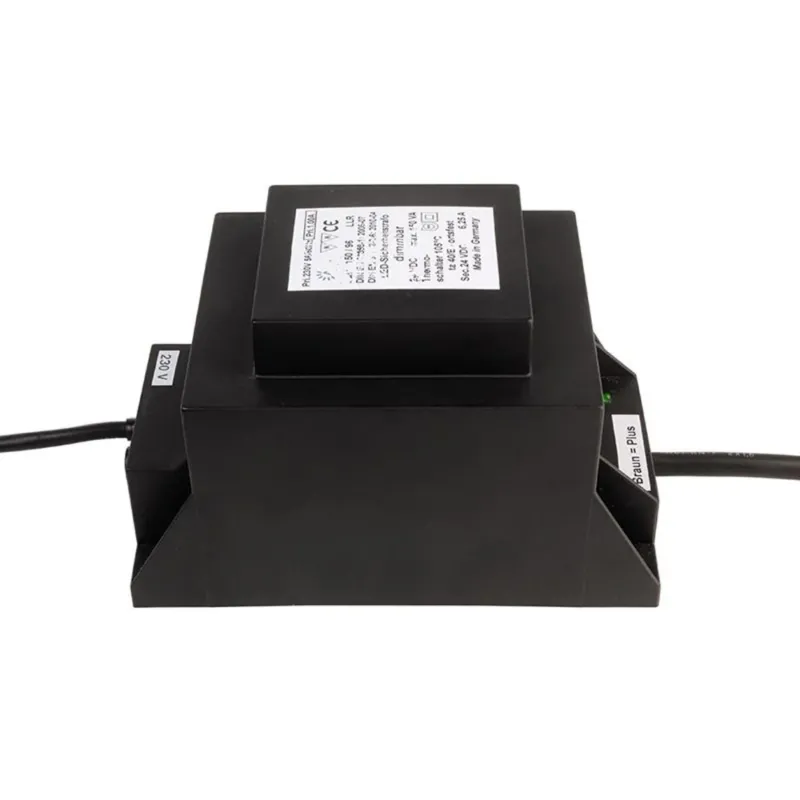 ABN LED Sicherheitstransformator 150VA/24V DC Schwarz Chrom