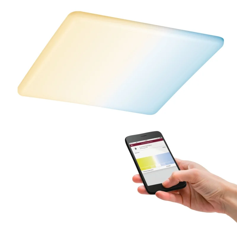 Paulmann EB Panel Veluna VariFit IP44 17W TuneW Zigbee 215x215mm Kst