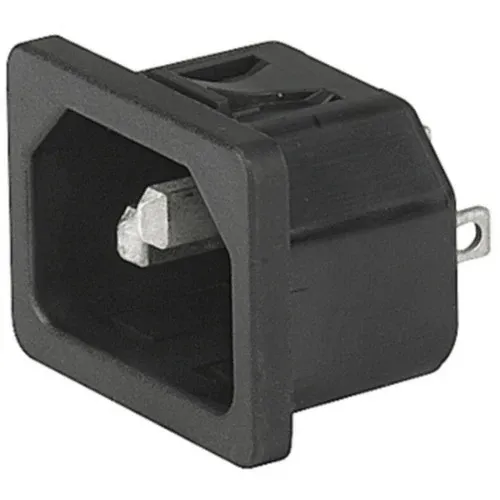 SCHURTER Einbaustecker Stecker C14 Snap-in Steckanschluss 3pol Schwarz 40 STÜCK - 4099889867640